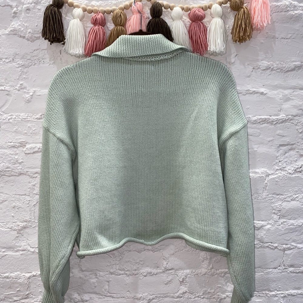 Lulus Cropped Collared Sweater - Picture 10 of 11